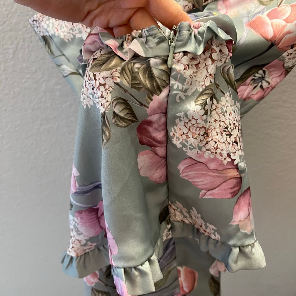 Show Me Your Mumu Lady Corset Mini Dress Sage Floral Lace Up S Coquette Cottage - Picture 8 of 10